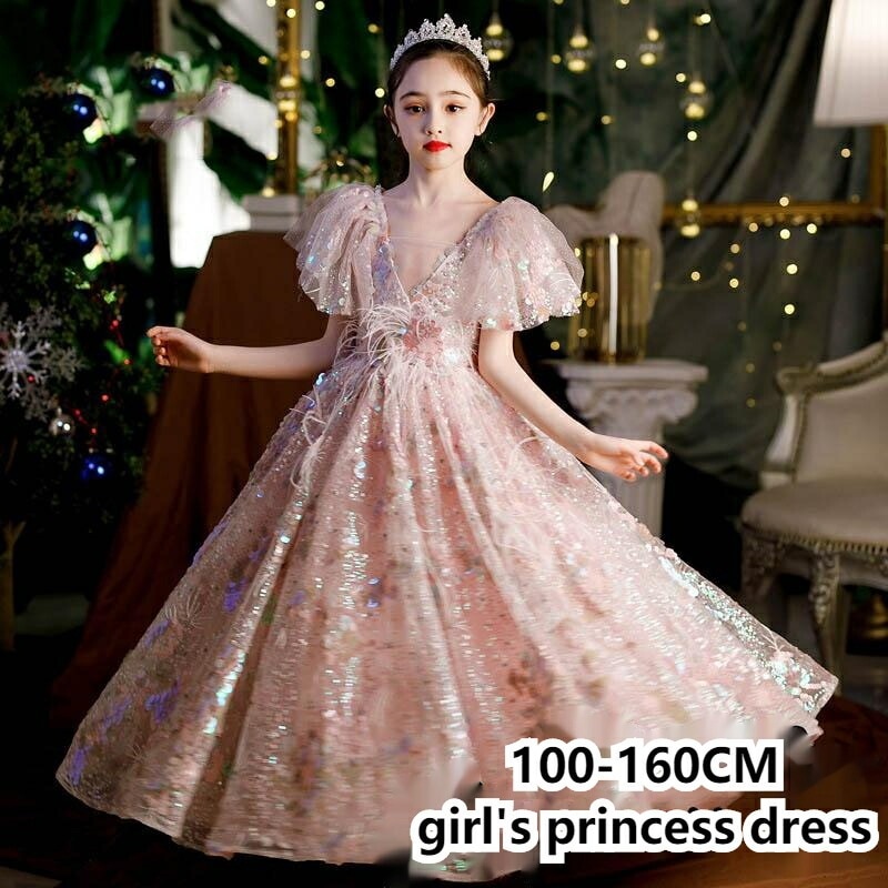 子供ドレス 女の子 ピアノ 発表会 レースドレス 子ども ショートドレス キッズ ワンピース お姫様 プリンセスドレス 結婚式 ワンピース 子供 ドレス フォーマル 七五三 ジュニア c-lifu-1