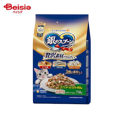 他サイト： ユニ・チャーム 銀のスプーン 贅沢素材Ｖ鮪かつおささみ野菜750gの商品画像