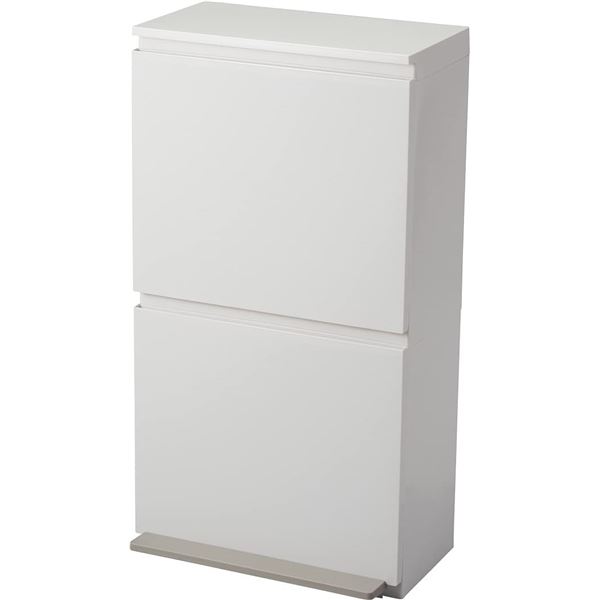 2個セットアスベル 分別ペダル2段ワイド 40L ホワイト