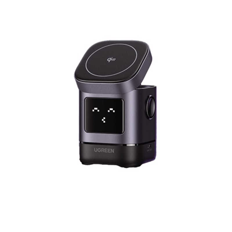UGREEN　Uno 2-in-1 マグネットワイヤレス充電ステーション 15W 45775 メタリックグレー　UGR-ST-000003