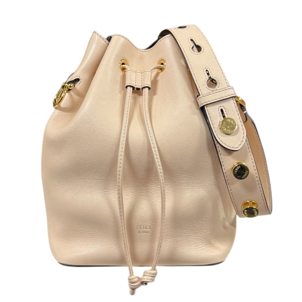 フェンディ モントレゾール ショルダーバッグ レザー 8BT298 ベージュ FENDI 中古