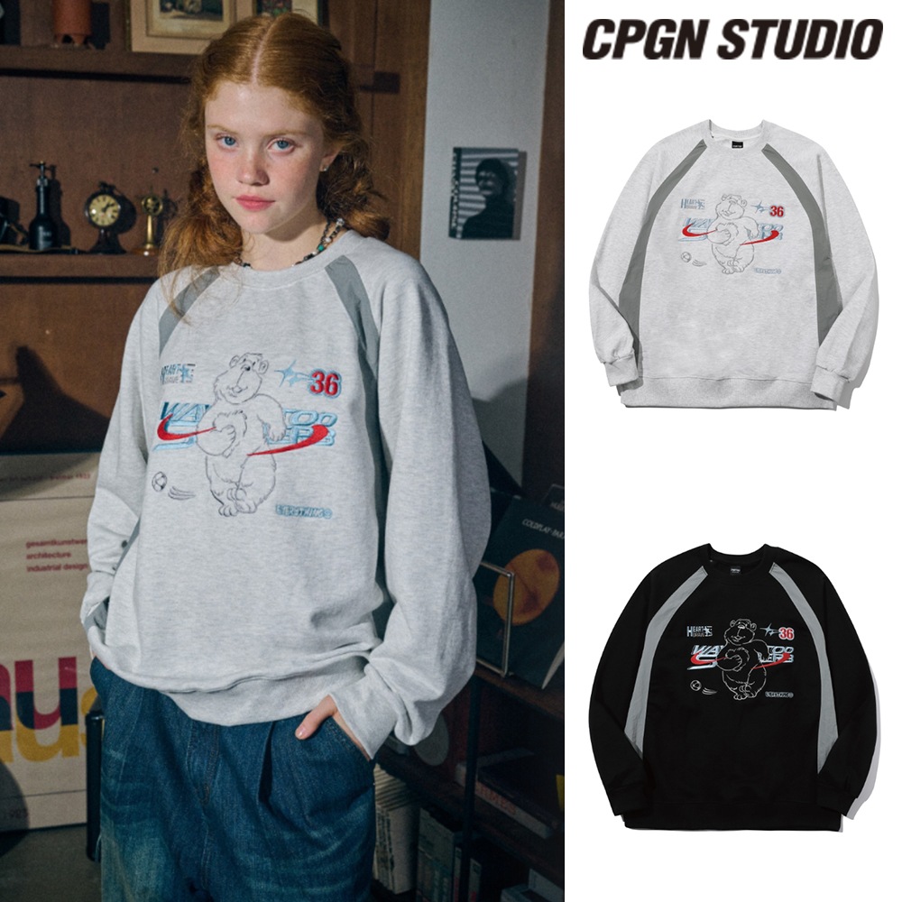 【CPGN STUDIO】 Shooting Bear Raglan Sweatshirt