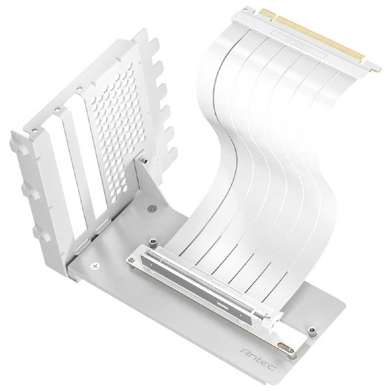 ANTEC　Vertical Bracket PCIE 5.0 グラフィックカードの縦置きブラケット＋ライザーケーブル　PCIE5.0 Riser Cable Bracket Kit WHITE