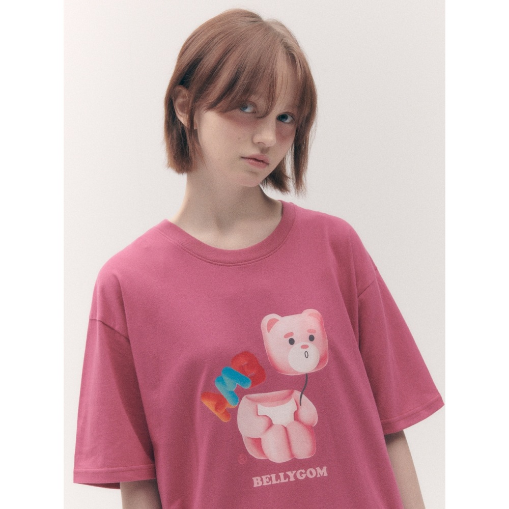 Tシャツ・カットソー RONRON PUFF SLEEVE HALF T SHIRT PINK [RR22BST1307PK] JXFRANKIE T-shirt | Medium Rose | JJXX®