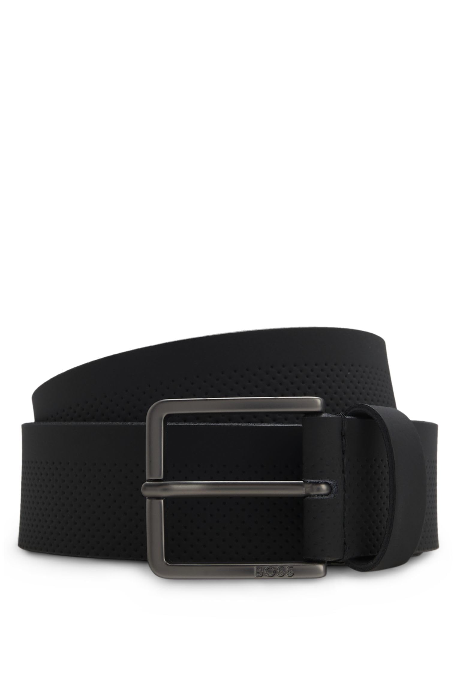 [BOSS] [ボス] イタリアンレザー ベルト パンチングパターン メンズ