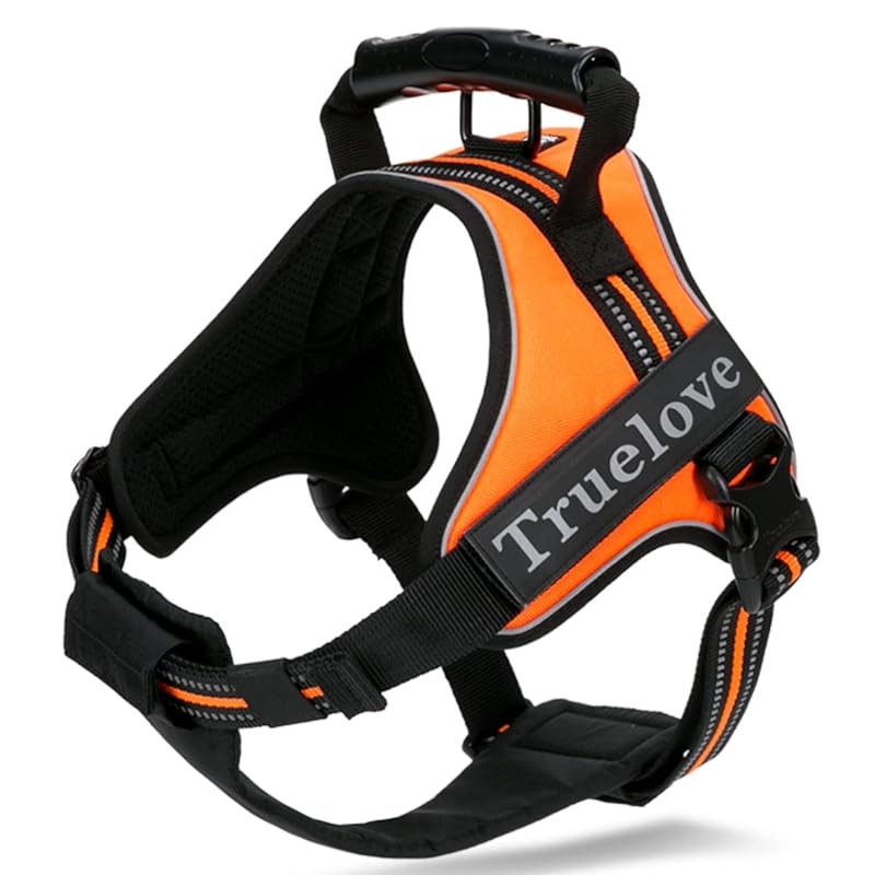 cocomall 2WAY喉に優しい犬ハーネス 負担軽減犬用ハーネス TRUE LOVE日本授権店 犬用胴輪 ドッグ ペット用品 ハーネスリード 3M反射材料 訓練 ナイロン素材 小型犬中型犬大型