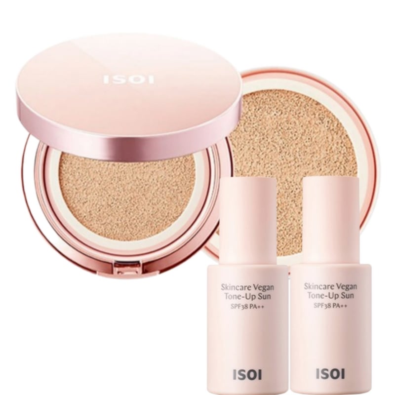 ビーガンクッションSPF38 PA++本品13g +詰め替え13g21号1セット/ビーガン トーンアップ サン SPF38 PA++40ml/トーンアップ/ビーガン/敏感肌/紫外線遮断/SPF38/保