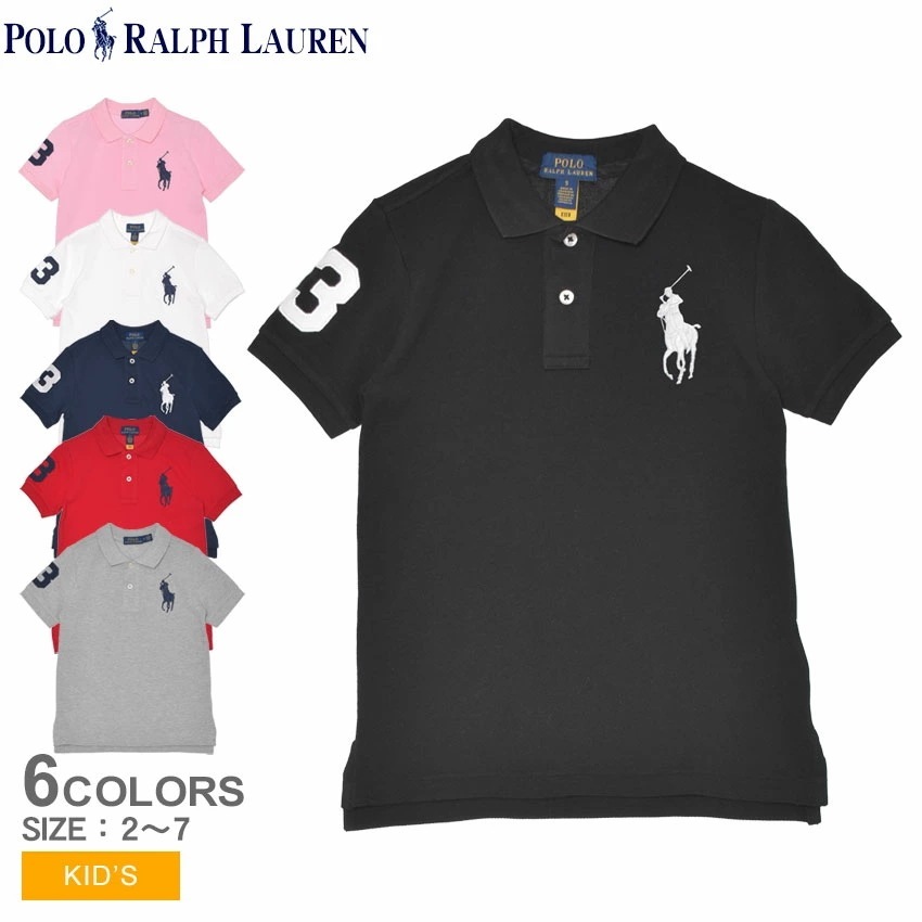 Big Pony コットン メッシュ ポロシャツ 322670257 キッズ ジュニア 子供 トップス ポロ 半袖 襟付き 衿付き 刺繍 刺しゅう ビッグポニー ナンバリング
