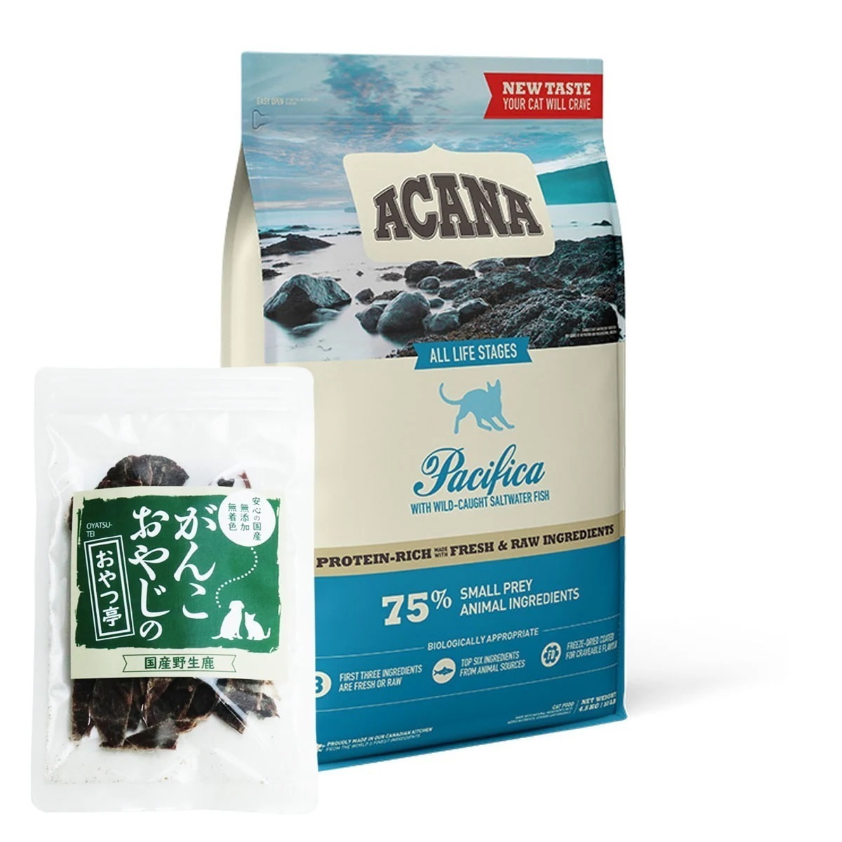 パシフィカキャット 4.5kg【国産鹿肉ジャーキースモールカット40g付き】