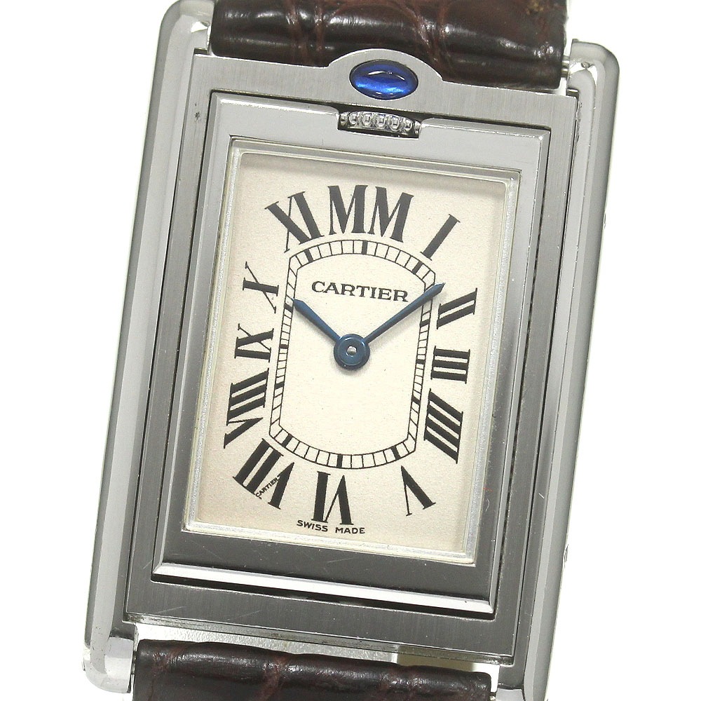 カルティエ CARTIER W1014558 タンクバスキュラントMM ミレニアム 限定365本 クォーツ ボーイズ 内箱・保証書付き_844193【中古】