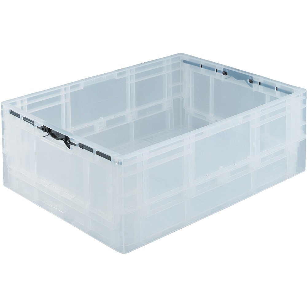 トラスコ中山(TRUSCO) 折りたたみコンテナ 収納ケース 収納ボックス 透明 63L TP規格 TPO型 TPO-462.5-TM