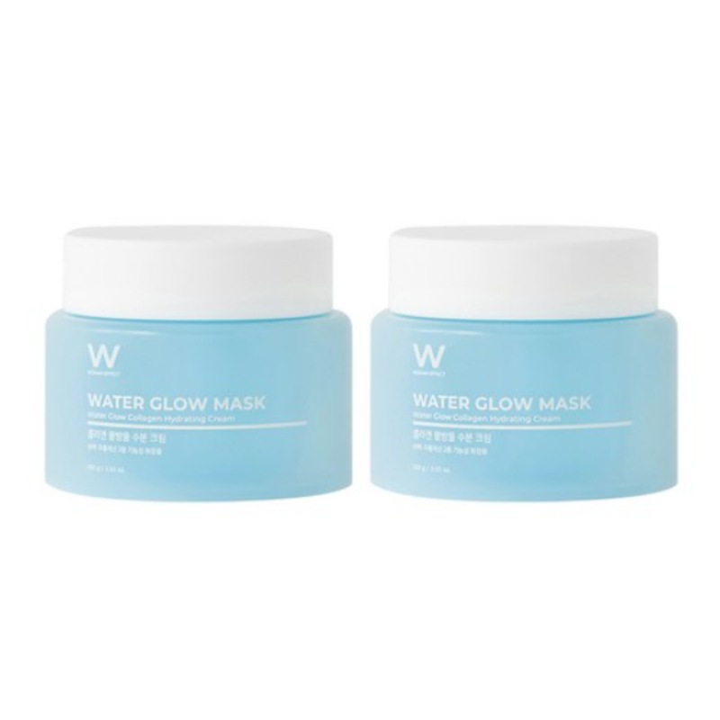 [1+1] ウォーター グロー マスク 100ml + 100ml / 水玉 水分クリーム / 熱感減少 / 肌刺激 鎮静 / オイル フリー