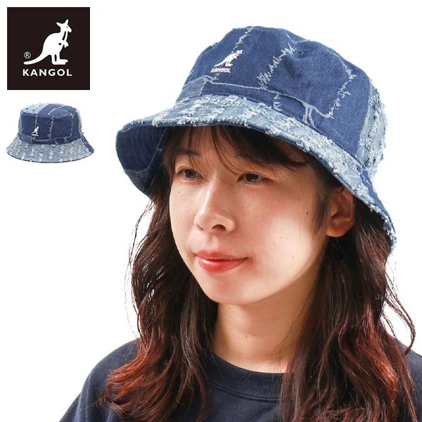 帽子 ハット レディース ダメージ ストリート DENIM MASHUP BUCKET 231-069623