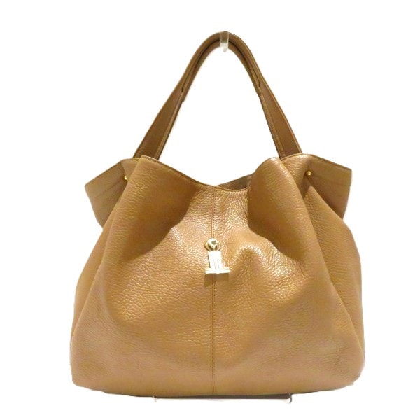 ランバン レザー ベージュ バッグ ショルダーバッグ 【中古】
