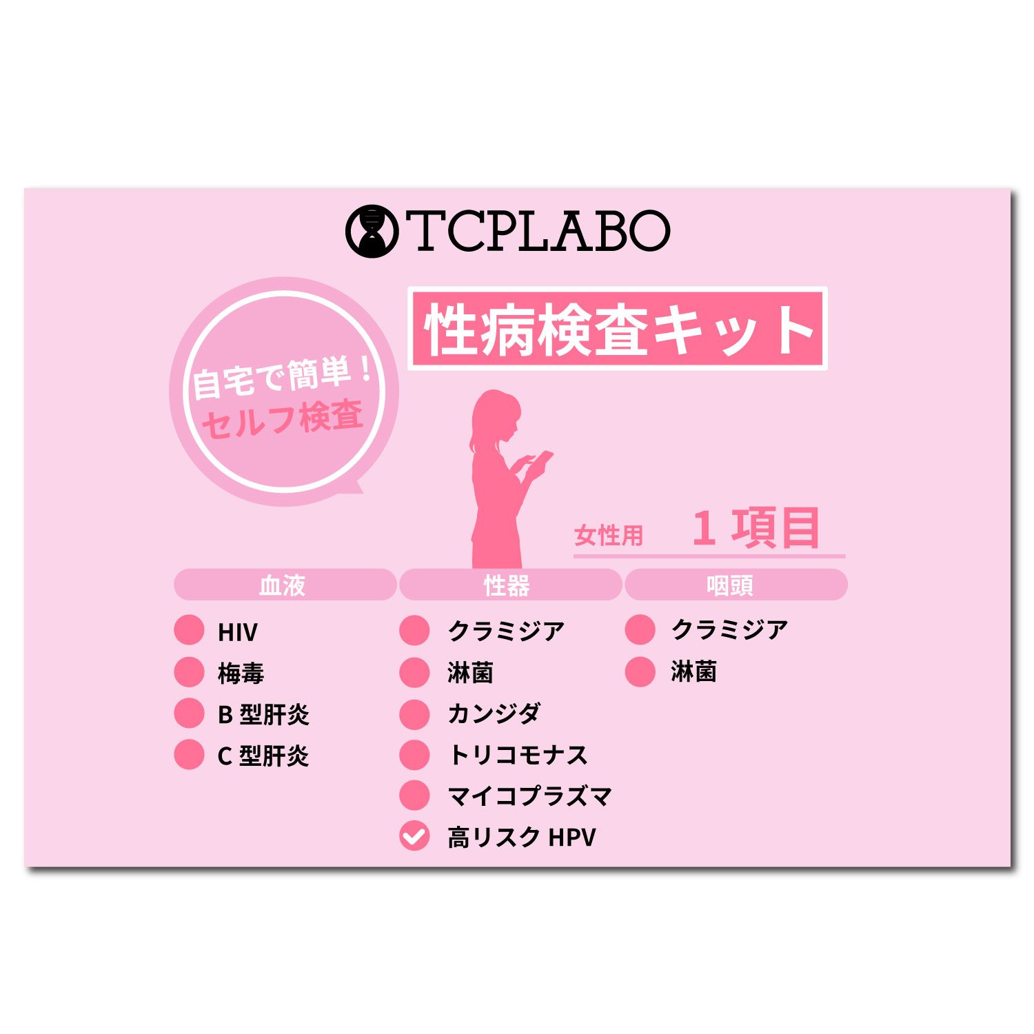 性病検査キット 高リスクHPV 膣分泌物検査 女性用
