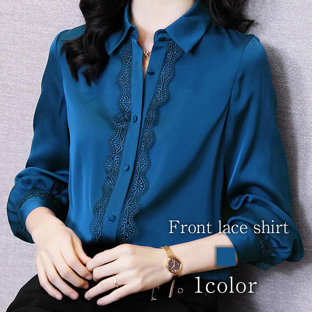 シャツ レディース フロントレースシャツ 麻 カジュアル ブランド 長袖 ロゴ 暖かい ポロシャツ 秋 しわになりにくい 厚手 大人 ブラウス 襟付き 冬 ランニング スポーツ 事務服 カットソー お