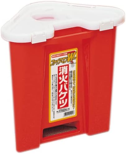 東京都葛飾福祉工場 防災用品 三角消火バケツ ファイヤマンW NC-5 赤
