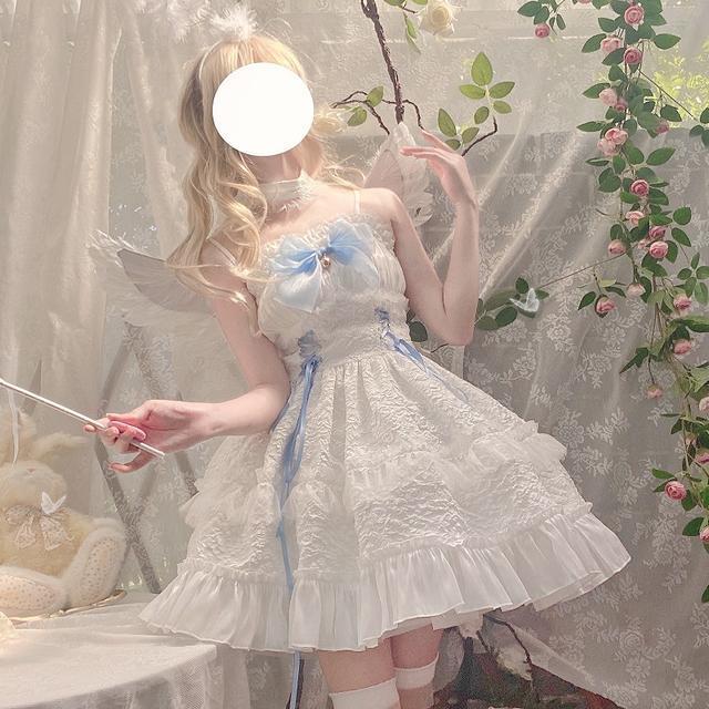 ロリータ コスプレ 2023新30%までに制限作 夏 ロリータ ワンピース 可愛い 7色 Lolita 洋服 jsk ワンピースサンタコスプレ