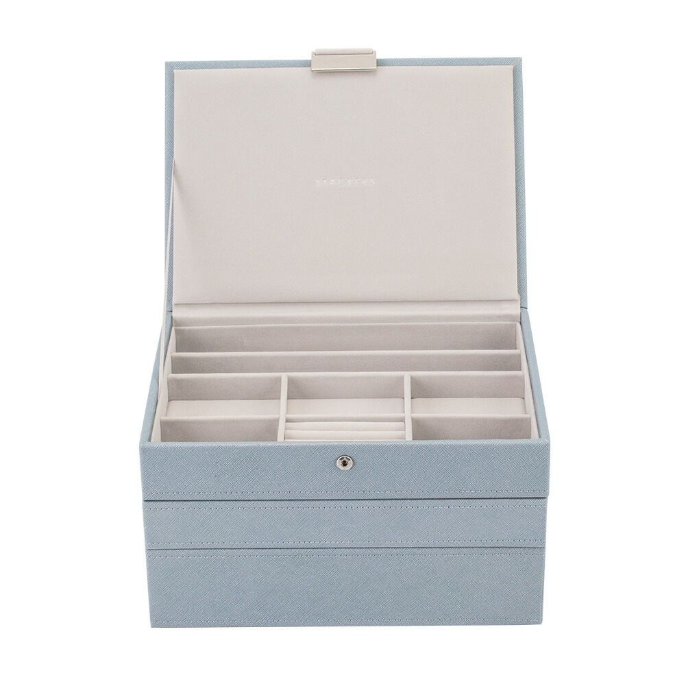 ジュエリーボックス 選べる3点セット ジュエリーケース アクセサリーケース クラシック 蓋付きボックス ダスキーブルー 重ねる アクセサリー 収納トレー おしゃれ 可愛い 11,533円