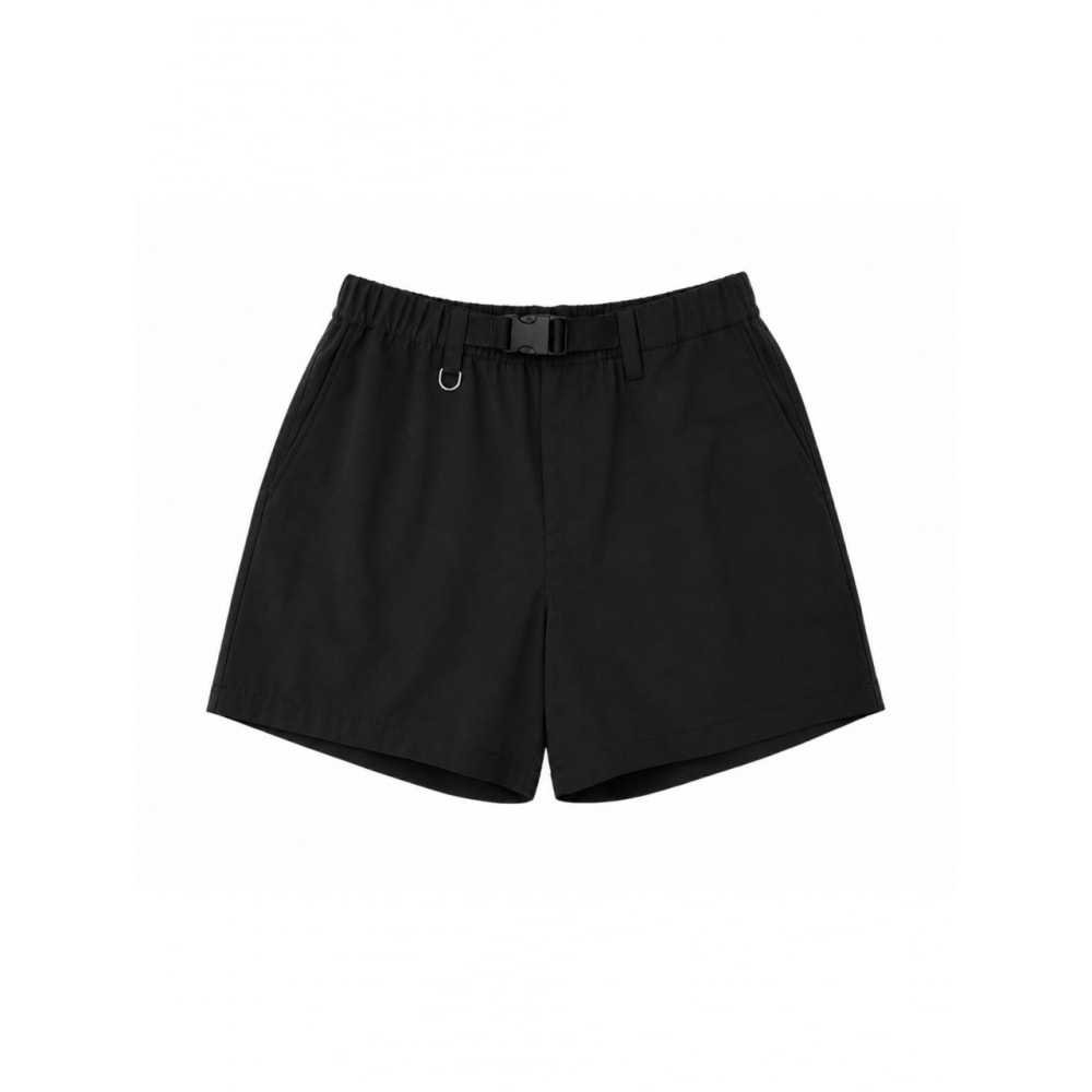 LYNTE バックルディテールショーツパンツブラック