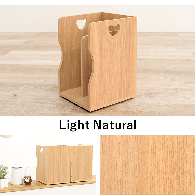 ブックスタンド ライトナチュラル 本立て 同色4個組 スタッキング