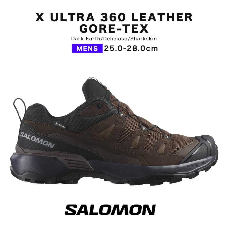 スニーカー メンズ 厚底 防水 ブランド X ULTRA 360 LEATHER GORE-TEX L47571200 ハイキングシューズ 運動 ジョギング 山歩き 登山 スポーツ ランニング 軽量