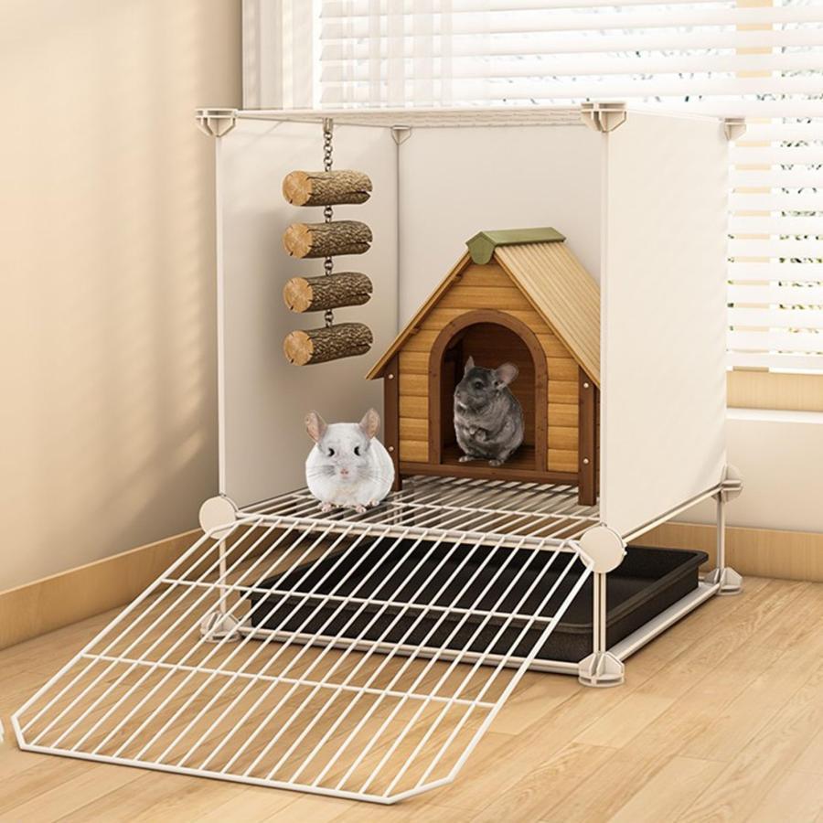 小動物ケージチンチラ ケージウサギ ケージ小型ケージペットベビーサークル子犬犬ベビーサークル屋内屋外金属ワイヤーヤードフェンス狭い0.6インチ