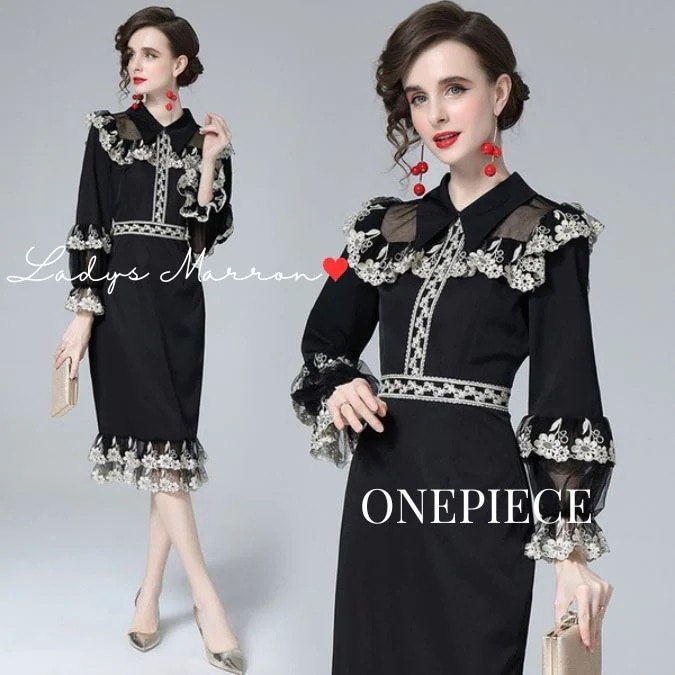 【急速出荷 2025年新作】黒レースワンピース 黒ドレス 結婚式お呼ばれドレス タイト ゴシックドレス ゴシックワンピース かっこいいドレス レディース ワンピース お呼ばれワンピース ロングワンピー