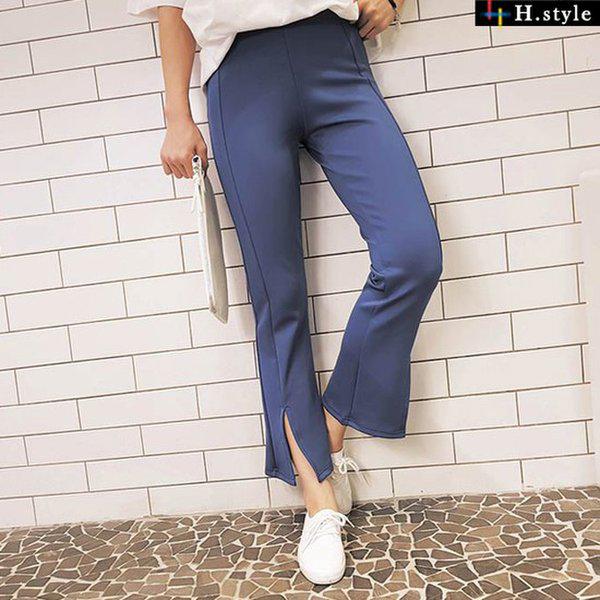 HスタイルLHバランスエンボス切開パンツ/春の新商品/バンディングパンツ/ワイドパンツ/ストレート/ミセス/ビッグ/ワイド/バギー/スラックス