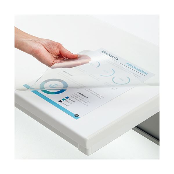 TANOSEEフタル酸エステル不使用 斜めカット PVCデスクマット シングル 900x620mm 1枚