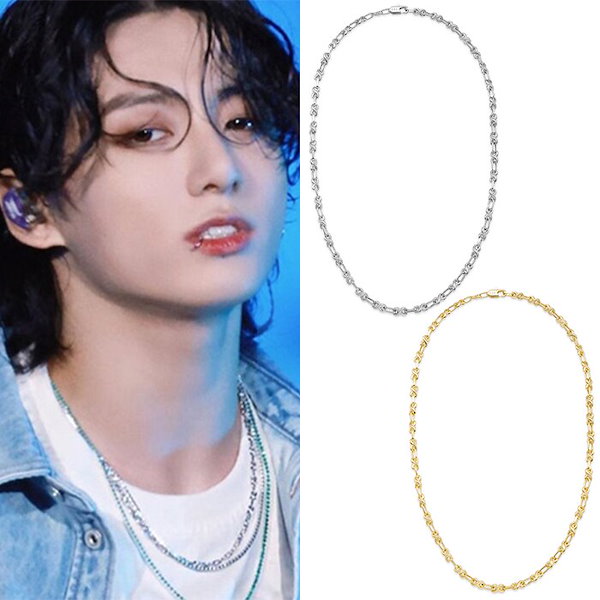 BTS ジョングク着用☆BLACKPURPLE☆4p ball-chain BBBB necklace