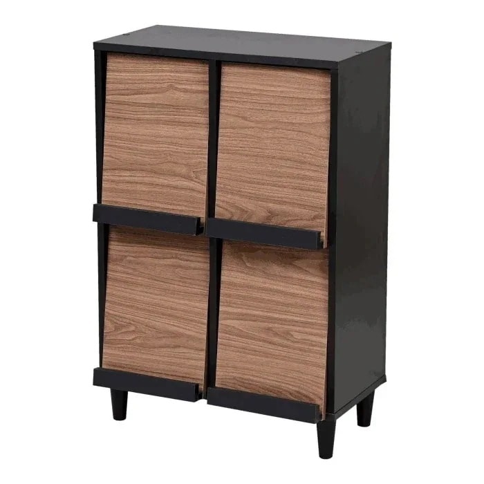 6デザインキャビネット サイドボード モダン キャビネット 扉付き FSI-0003-BKBR