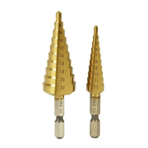 E－Value ステンステップドリル2本組 ESD－2 先端工具 鉄工アクセサリ 鉄工穴あけ