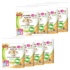 エリエール トイレットペーパー 消臭プラス 1.5倍巻き 37.5m64(8ロール8パック)ロール ダブル パルプ100% ほのかに香る ナチュラルクリアの香り 【ケース販売】 5,829円