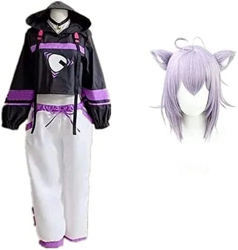 wusuobic[迅速な出荷]猫又おかゆ コスプレバーチャル　YouTuber VTuber セットアップ バーチャル コスチューム ハロウィン 衣装 クリスマス 仮装 プレゼント 祭り 変装コハロウィン