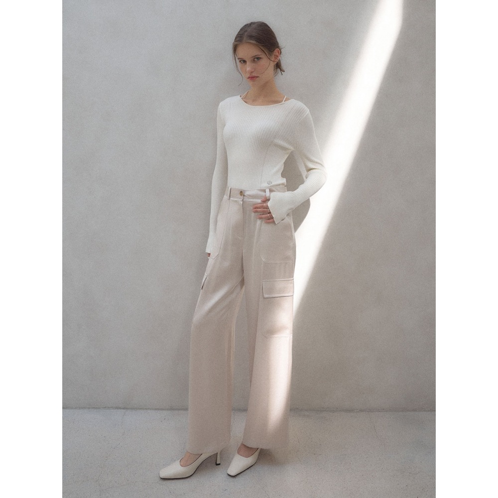 ルーヴルサテンワイドカーゴパンツ SW3AL342-90