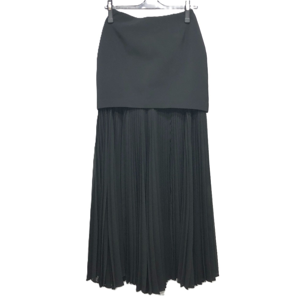 LE CIEL BLEU ルシェルブルー ロングスカート 17S67035 切り替え プリーツ アパレル ボトムス ポリエステル ブラック