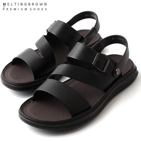 男性レザーサンダル 男性身長アップサンダル 男性用ウォーターサンダル AL21