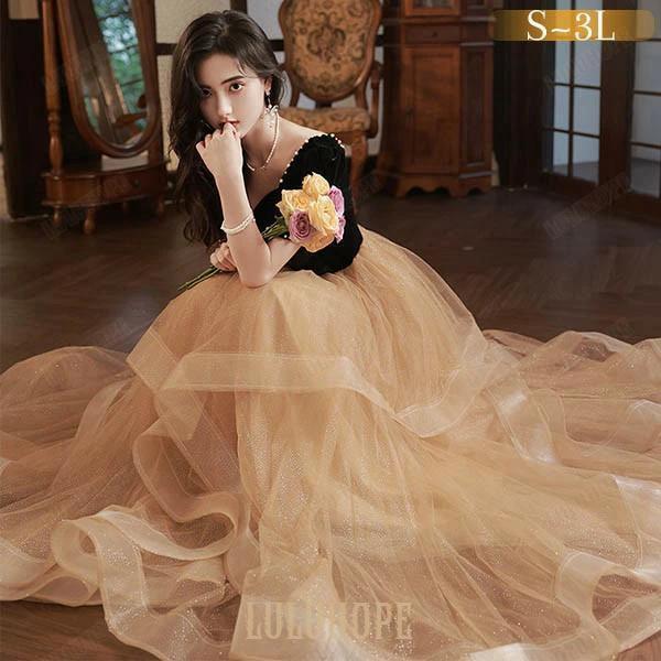 ドレス 大人 ピアノ 発表会 ロングドレス 演奏会 結婚式 母親 ドレス ピアノ発表会 黒 袖付き ワンピース 半袖 演奏会用ドレス パーティードレス イブニング