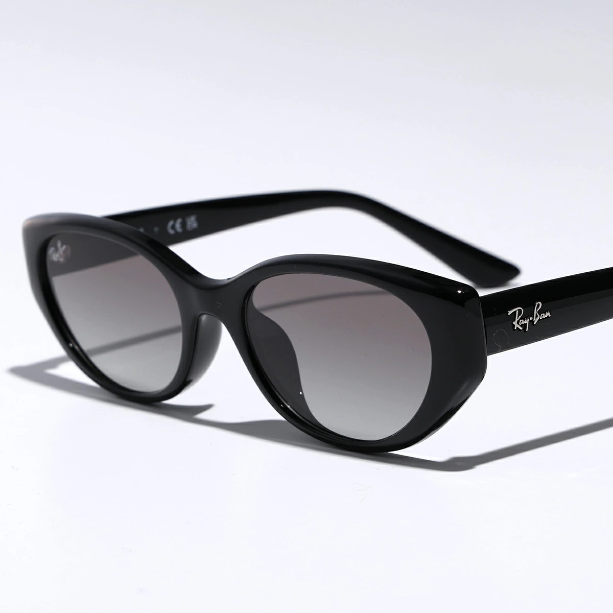 Ray-Ban レイバン サングラス RB4457D レディース メンズ キャッツアイ型 フルリム セルフレーム メタルロゴ ローブリッジフィット アイウェア 6677/11