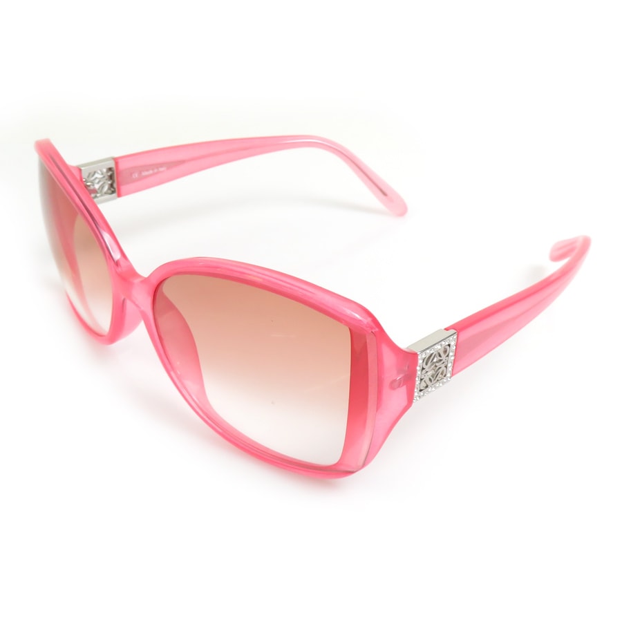 ロエベ LOEWE サングラス アナグラム プラスチック/メタル ピンク/シルバー レディース e60800g