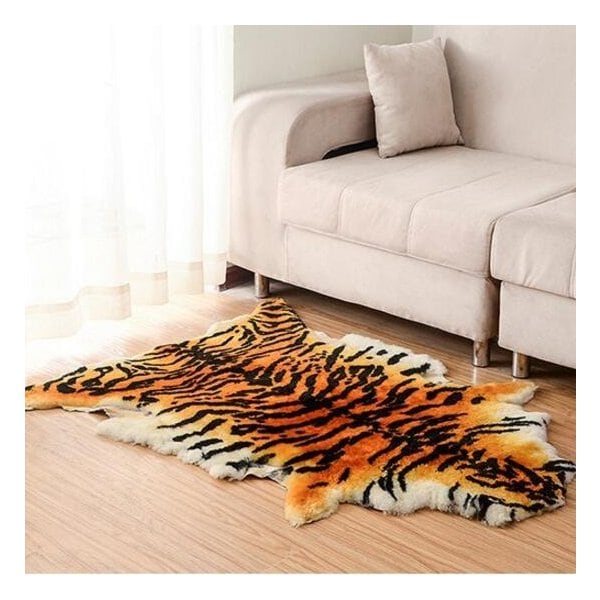 カーペット ラグ タイガー エリアラグ マット ソフト毛布 フェイクファー ラージサイズ 洗濯機使用可 ハンドウォッシュ