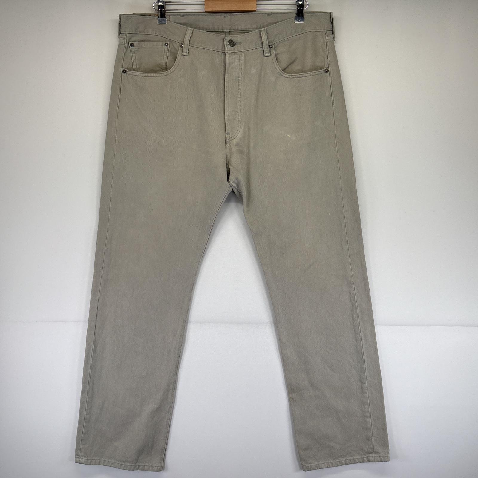 古着 デニムパンツ 501 ボタンフライ カラーデニム 大きいサイズ ジーパン ジーンズ w38 L32 グレー系 メンズ