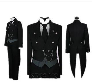 2点ご購入で2OO円OFFYoutubeTiktokで話題 黒執事-セバスチャン コスプレ タキシード ドレス スーツ