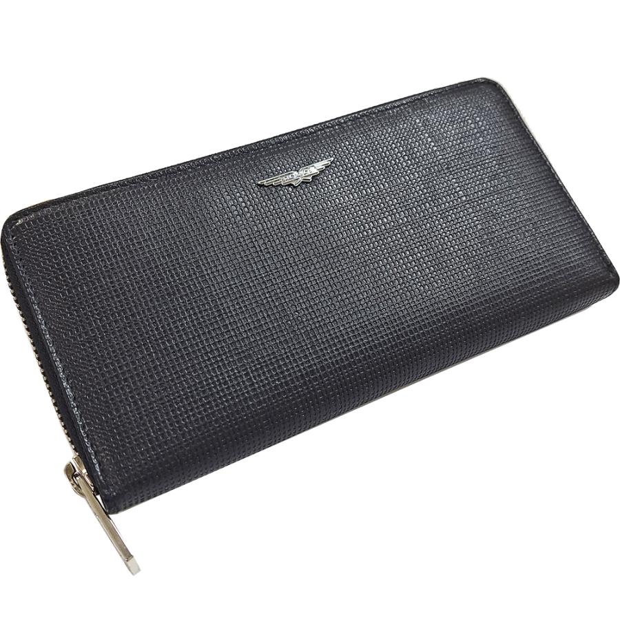 PLC 長財布 ラウンドファスナー PA-70903-1 ラウンドZIP レザー ブラック メンズ