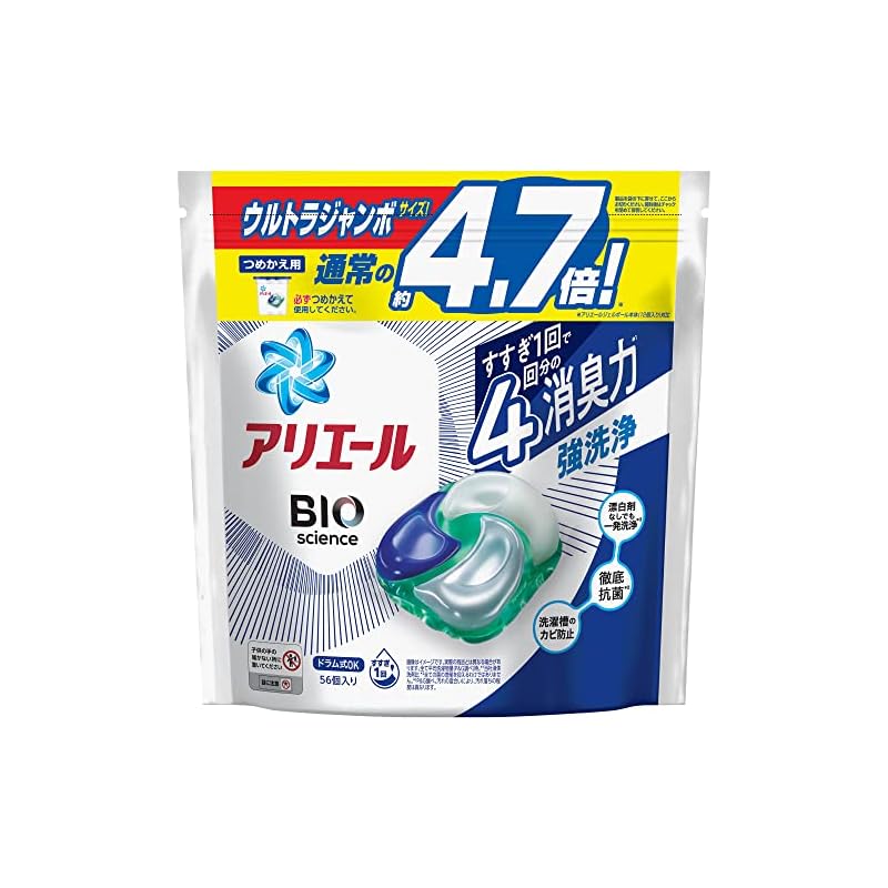 【即納】アリエール 洗濯洗剤 ジェルボール4D 詰め替え 56個【Amazon.co.jp限定】 5,334円