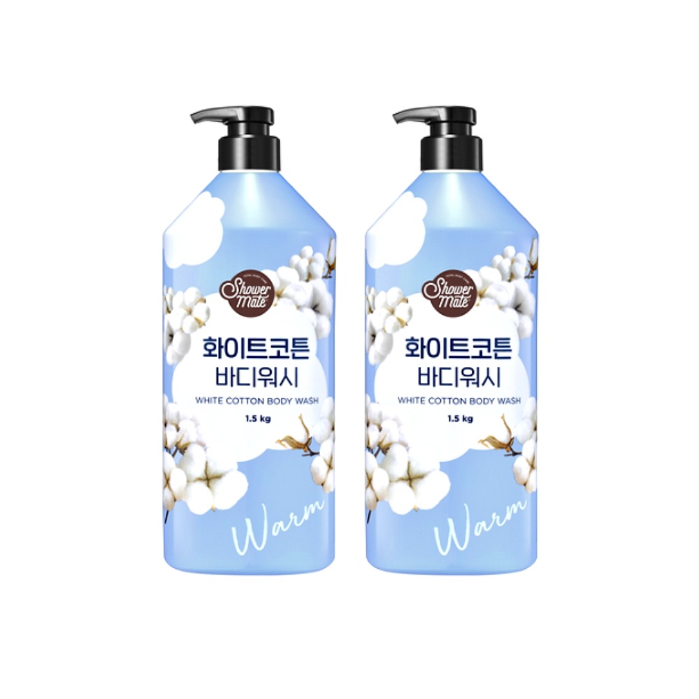 自然の新鮮さを込めたWhite Cotton Body Wash 1.5kg X 2ボディソープ