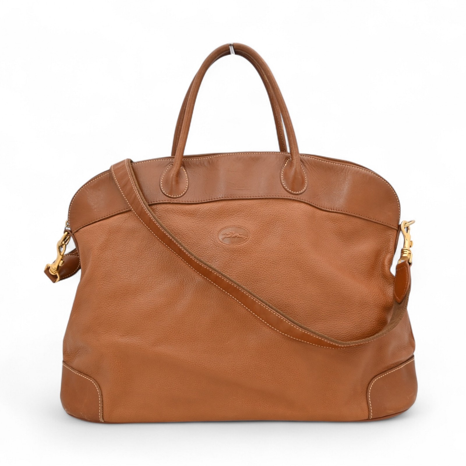 ロンシャン ボストンバッグ 2way レザー×ブラウン Bランク lo9907bf