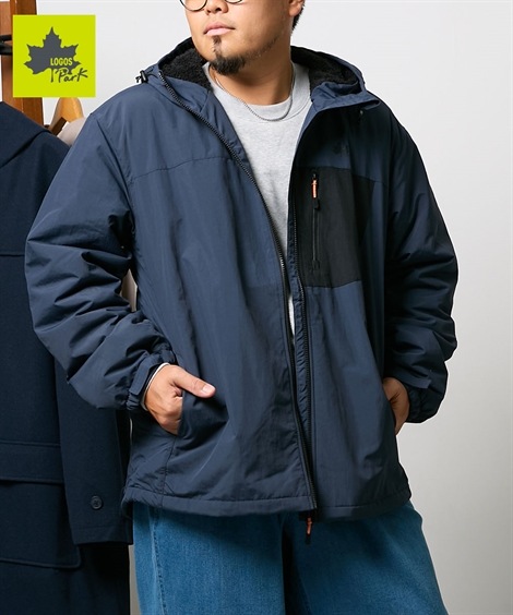 ジャンパー・ブルゾン フード付き裏フリースフルジップアウター 大きいサイズメンズ /ロゴスパーク LOGOS Park