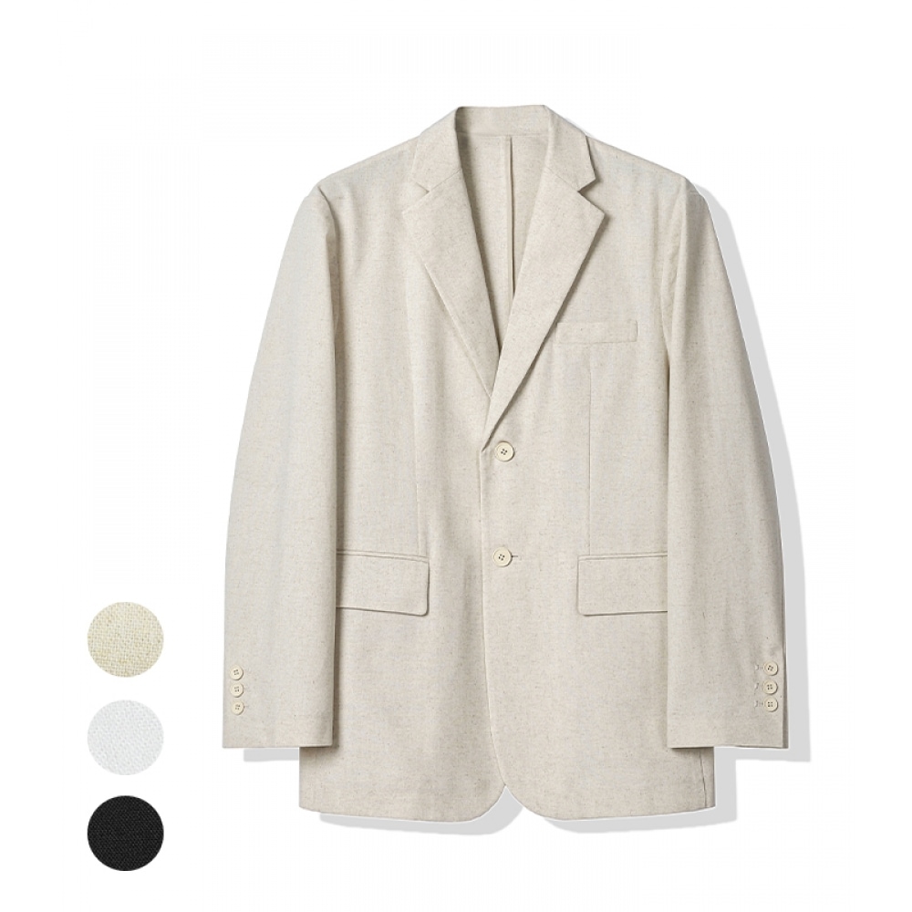 アヴァンドレスフレンチリネンシングルブレザー-3COL